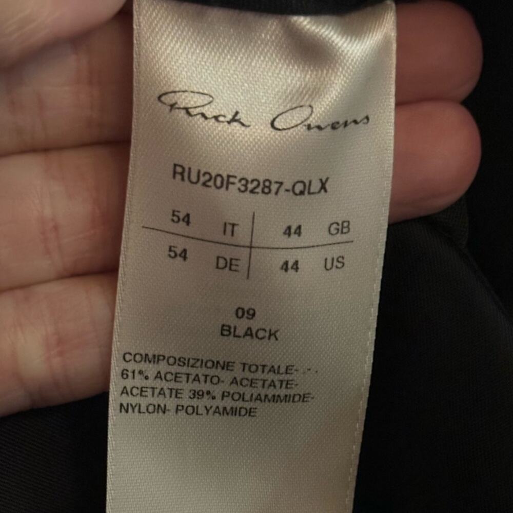 Rick Owens Performa FW20 Larry Faux Leather Shiny Shirt Black IT 54 XL Shacket - Picture 9 of 15